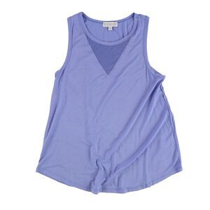 P.J. Salvage Womens Mesh Insert Pajama Sleep Tank Top, Blue, NWT
